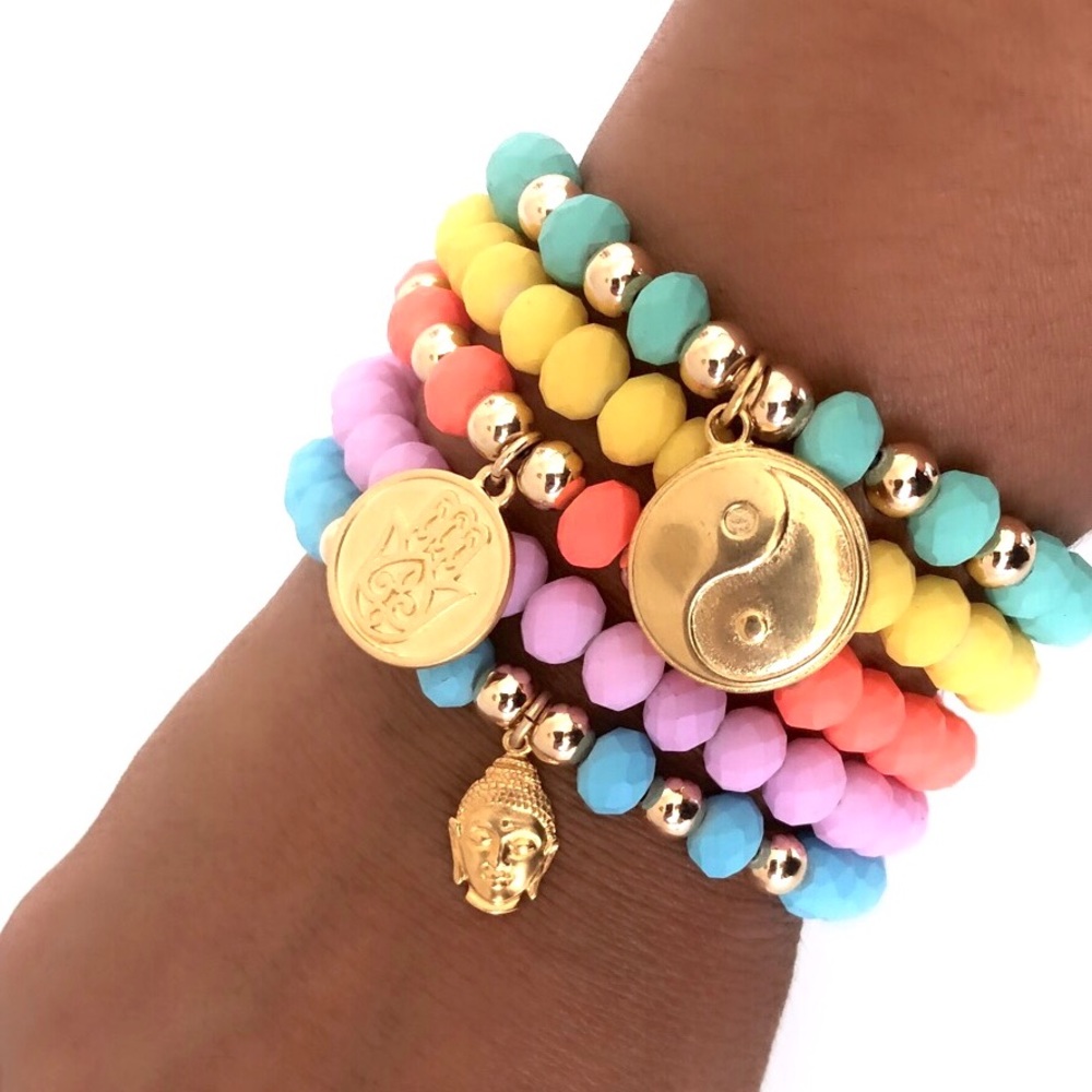 Live In Colors Yoga Inspired Bracelet Set